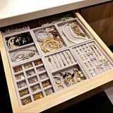 New Drawer DIY Jewelry Storage Tray Ring Bracelet Gift Box Jewellery Organizer Earring Holder Small Size Fit Most Room Space