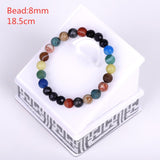 New Fashion Solar System Universe Galaxy Eight Planets Bracelet Star Lava Reiki Natural Stone Beads Energy Adjustable Bracelet