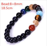 New Fashion Solar System Universe Galaxy Eight Planets Bracelet Star Lava Reiki Natural Stone Beads Energy Adjustable Bracelet