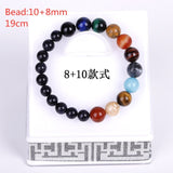 New Fashion Solar System Universe Galaxy Eight Planets Bracelet Star Lava Reiki Natural Stone Beads Energy Adjustable Bracelet