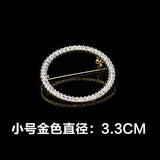New Simple Creative Crystal Brooches Pins Brooch Cardigan Fixed Braces Dress Clothes Pin for Women Men Jewelry Accessories Gifts