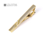 New Tie Clips Men's Metal Necktie Bar Crystal Dress Shirts Tie Pin For Wedding Ceremony Metal Gold Tie Clip Man Accessories