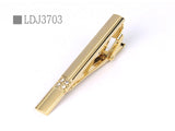 New Tie Clips Men's Metal Necktie Bar Crystal Dress Shirts Tie Pin For Wedding Ceremony Metal Gold Tie Clip Man Accessories