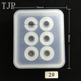 New Transparent Rectangle Silicone Beads Mould Square Ball 6 Hanging Holes DIY Epoxy Jewelry Mold resin molds for jewelry
