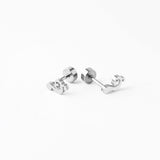 New Tree of Life Stainless Steel Stud Earrings for Men Women Asymmetrical Pierced Earrings Body Jewelry Prevent Allergy Earrings