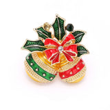 New Year Fashion Christmas Boots Brooch Santa Claus Shoes Carriage Rhinestone Brooch Jewelry for Christmas Color Stone Brooch