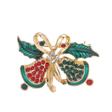 New Year Fashion Christmas Boots Brooch Santa Claus Shoes Carriage Rhinestone Brooch Jewelry for Christmas Color Stone Brooch