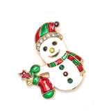 New Year Fashion Christmas Boots Brooch Santa Claus Shoes Carriage Rhinestone Brooch Jewelry for Christmas Color Stone Brooch