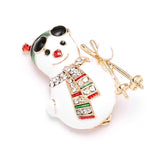 New Year Fashion Christmas Boots Brooch Santa Claus Shoes Carriage Rhinestone Brooch Jewelry for Christmas Color Stone Brooch
