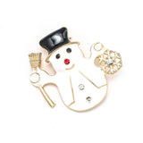 New Year Fashion Christmas Boots Brooch Santa Claus Shoes Carriage Rhinestone Brooch Jewelry for Christmas Color Stone Brooch