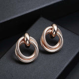 New ZA Clip On Earrings No Pierced for Women Vintage Gold Statement Geometry Round Ear Clips Jewelry brinco feminino Party Gift