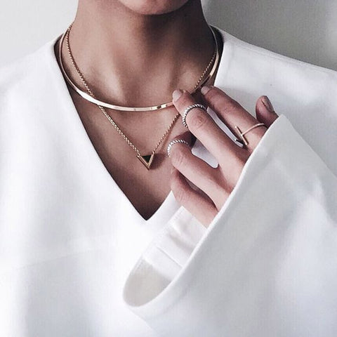 New fashion accessories punk Simple jewelry Metal exaggeration collar necklace for women girl nice gift wholesaleN121