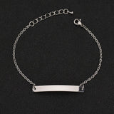 Nextvance Customized Link Chain Bracelets Engrave Name Date ID Bracelet Silver Color Stainless Steel Engrave Bangles For Women