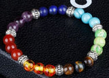 OAIITE  7 Chakra Round Beads Natural Stone Bracelet  For Women Men Healing Balance Therapy Yoga Jewelry Chakra Prayer Adjustable