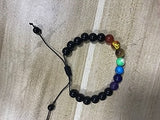 OAIITE  7 Chakra Round Beads Natural Stone Bracelet  For Women Men Healing Balance Therapy Yoga Jewelry Chakra Prayer Adjustable