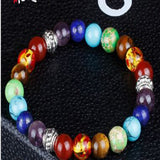 OAIITE  7 Chakra Round Beads Natural Stone Bracelet  For Women Men Healing Balance Therapy Yoga Jewelry Chakra Prayer Adjustable