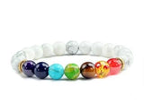 OAIITE  7 Chakra Round Beads Natural Stone Bracelet  For Women Men Healing Balance Therapy Yoga Jewelry Chakra Prayer Adjustable
