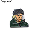 P3797 Dongmanli Fashion Van Gogh Enamel Pin Collection Art Oil Painting Brooches for Women Lapel Pins Badge Collar Jewelry