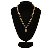 PadLock chain necklace women men chunky chain with lock Pendant Necklaces punk Hiphop 2019 fashion gothic jewelry