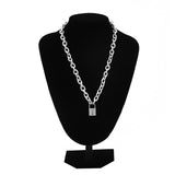 PadLock chain necklace women men chunky chain with lock Pendant Necklaces punk Hiphop 2019 fashion gothic jewelry