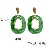 Personality 2019 Trapezoid Large Long Acrylic Acetate Drop Earrings For Women Rectangle Tortoiseshell Earring Za Jewelry