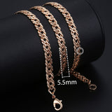 Personalize Necklace For Women Men 585 Rose Gold Venitian Curb Snail Foxtail Link Chains Necklace Fashion Jewelry 50cm 60cm CNN1