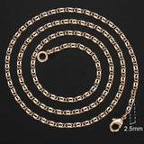 Personalize Necklace For Women Men 585 Rose Gold Venitian Curb Snail Foxtail Link Chains Necklace Fashion Jewelry 50cm 60cm CNN1