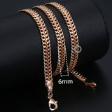 Personalize Necklace For Women Men 585 Rose Gold Venitian Curb Snail Foxtail Link Chains Necklace Fashion Jewelry 50cm 60cm CNN1