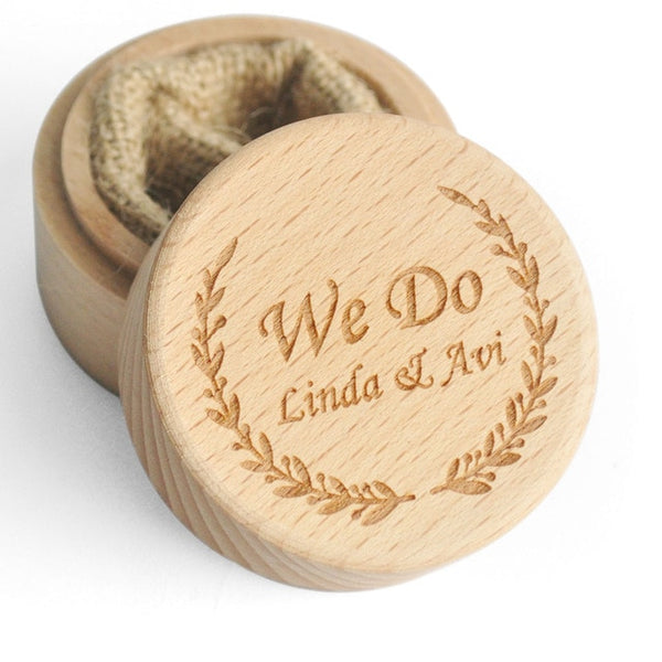 Personalized Rustic Wedding Wood Ring Box Holder Custom Your Names and Date Wedding Ring Bearer Box