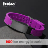 Power Energy Wristbands Balance Ion Magnetic Therapy Fashion Silicone Bands Bracelets Therapy Body Keep Your Healty Healing Pain