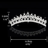 Princess Crown for Girls Show Bridal Crown Tiara Diadem Silver Crystal Floral Wedding Bridal Hair Accessories Head Jewelry