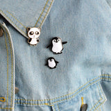 QIHE JEWELRY Animal pin set Cat Dog Panda Bird Penguin Fox Rabbit Enamel pins Cute Lapel pins Kawaii Brooches Animal jewelry