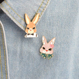 QIHE JEWELRY Animal pin set Cat Dog Panda Bird Penguin Fox Rabbit Enamel pins Cute Lapel pins Kawaii Brooches Animal jewelry