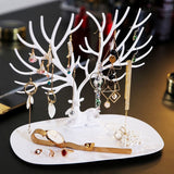 Qingwen Deer Earrings Necklace Ring Pendant Bracelet Jewelry Display Stand Tray Tree Storage jewelry Organizer Holder CE0560