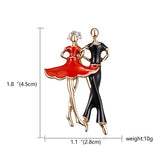 RINHOO Gymnastics Girl Flower Dancer Crystal Brooches for Women Cute Pin Bijouterie High Quality Corsage Fashion Wedding Jewelry