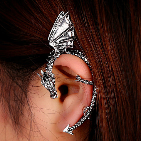 Retro Vintage Gothic Rock Punk Twine Dragon Shape Ear Cuff  Earring Earrings for Women Men  Earrings