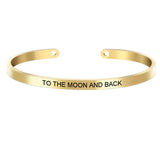 Rose Gold Custom Laser Engraved Positive Inspirational Quote Bangles Cuff Mantra Bracelets Anniversary Gifts for women SL-009