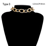 SHIXIN Punk Exaggerated Heavy Metal Big Thick Chain Choker Necklace Women Goth Fashion Night Club Jewelry Female Chocker Collier