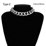 SHIXIN Punk Exaggerated Heavy Metal Big Thick Chain Choker Necklace Women Goth Fashion Night Club Jewelry Female Chocker Collier