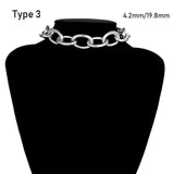 SHIXIN Punk Exaggerated Heavy Metal Big Thick Chain Choker Necklace Women Goth Fashion Night Club Jewelry Female Chocker Collier