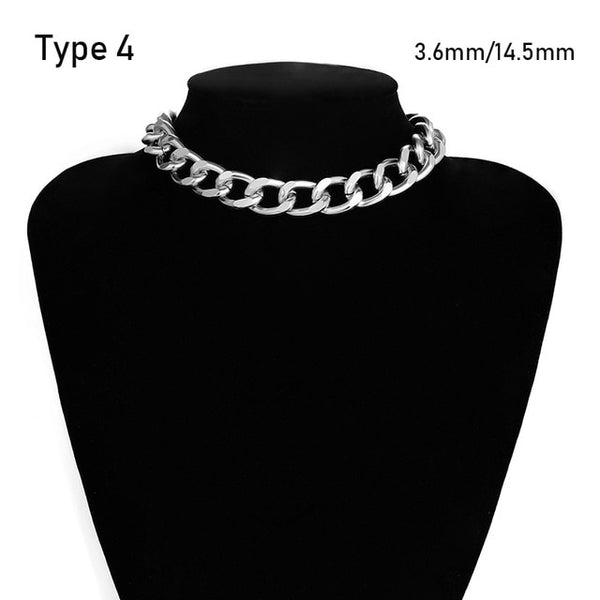 SHIXIN Punk Exaggerated Heavy Metal Big Thick Chain Choker Necklace Women Goth Fashion Night Club Jewelry Female Chocker Collier