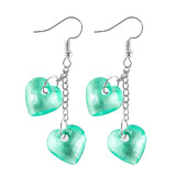 SHUANGR Brand crystal earrings Gold Color Pink Green Black Dangles Earrings women Blue CZ Zircon brincos boucle d'oreille