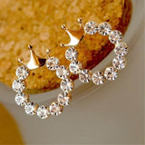 SHUANGR Brand crystal earrings Gold Color Pink Green Black Dangles Earrings women Blue CZ Zircon brincos boucle d'oreille