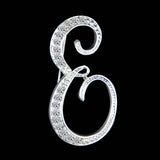 SHUANGR New Rhinestone Crystal Broches Initial Letter Brooch A-S lapel Pins and Brooches Clip Name Jewelry For Women Men Wedding