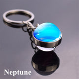 Double Side Glass Ball Key Chain