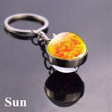 Double Side Glass Ball Key Chain