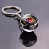 Double Side Glass Ball Key Chain