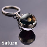 Double Side Glass Ball Key Chain