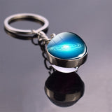 Double Side Glass Ball Key Chain