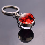 Double Side Glass Ball Key Chain